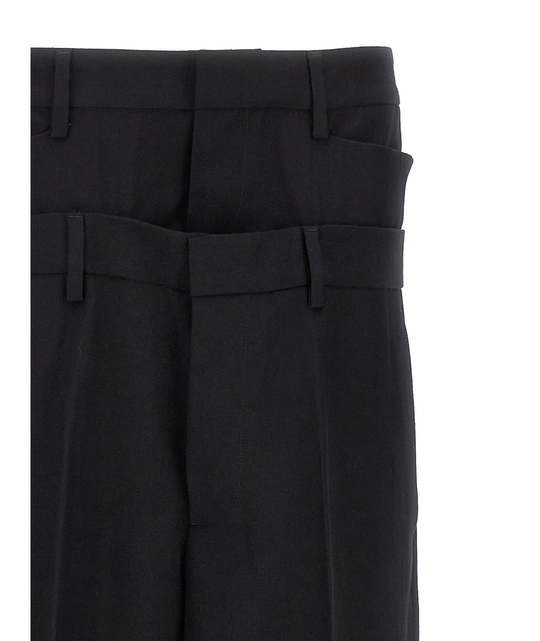 DSQUARED2 Черные шерстяные прямые брюки, фото 3