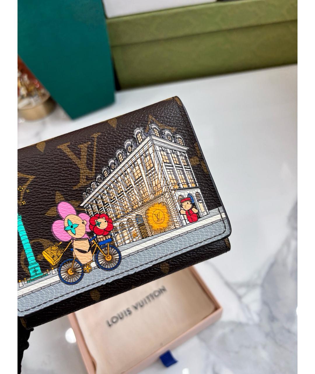 LOUIS VUITTON Коричневый кошелек, фото 3