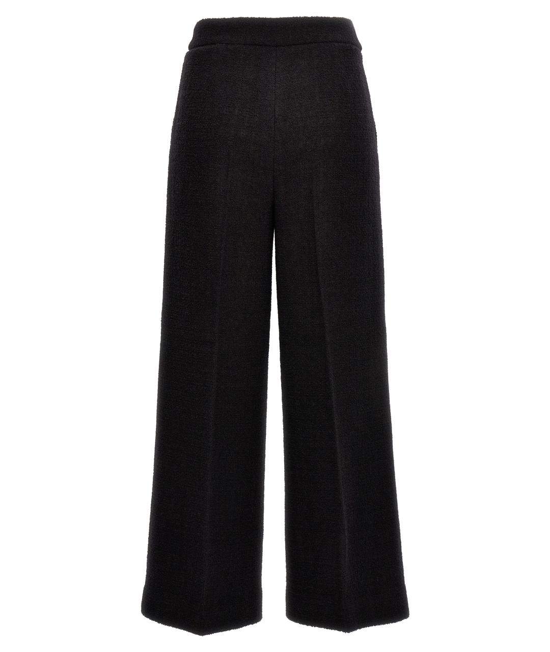 MOSCHINO Черные шерстяные прямые брюки, фото 2