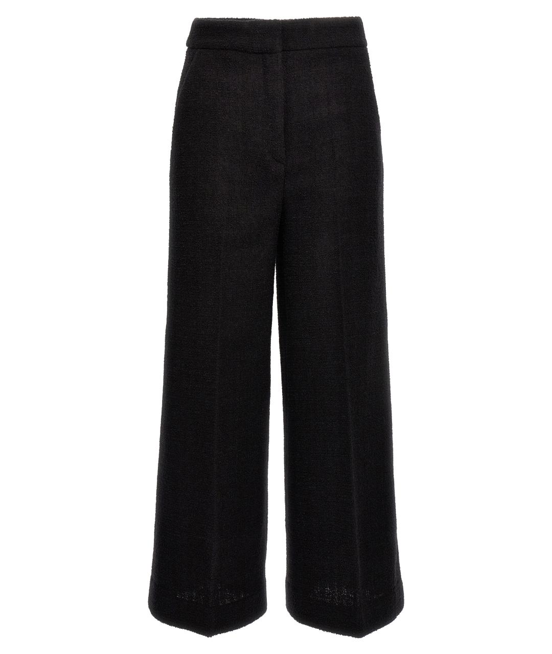 MOSCHINO Черные шерстяные прямые брюки, фото 1