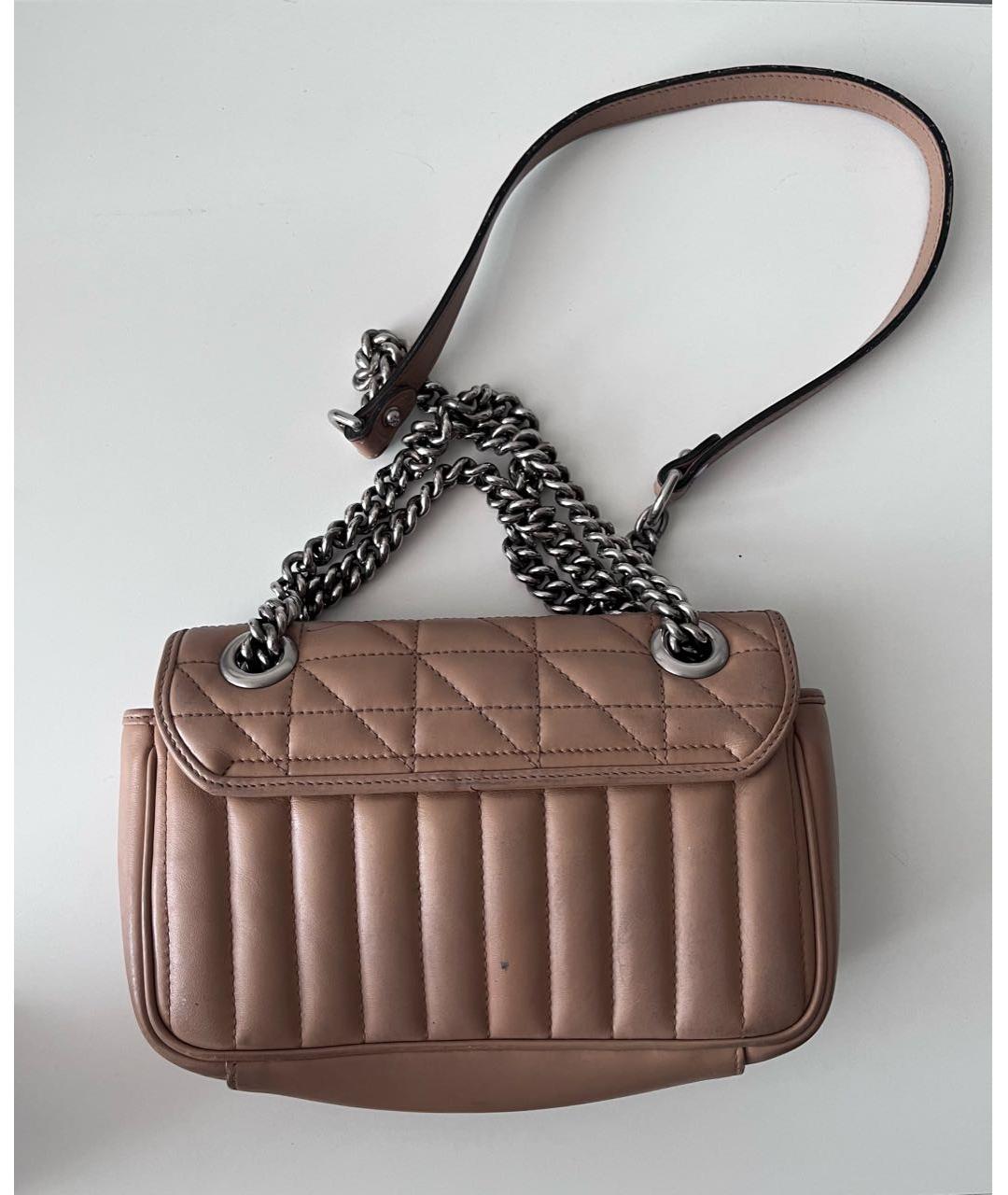 GUCCI Бежевая кожаная сумка через плечо, фото 3