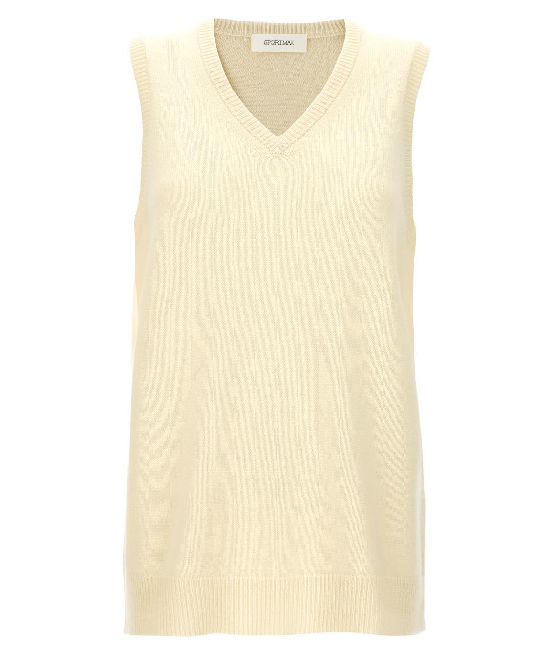 SPORTMAX Желтая шерстяная жилетка, фото 1