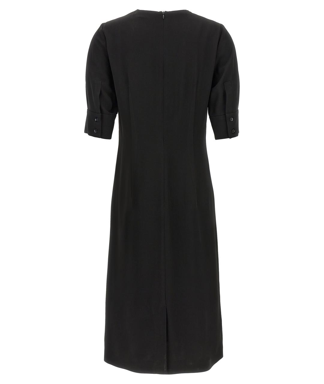 SPORTMAX Черное вискозное повседневное платье, фото 2