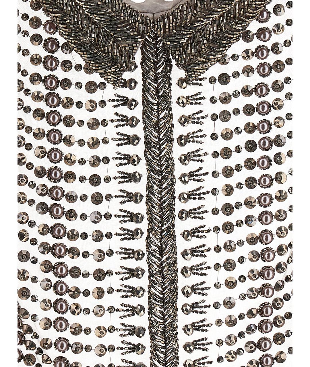 ALBERTA FERRETTI Серая шелковая блузы, фото 4