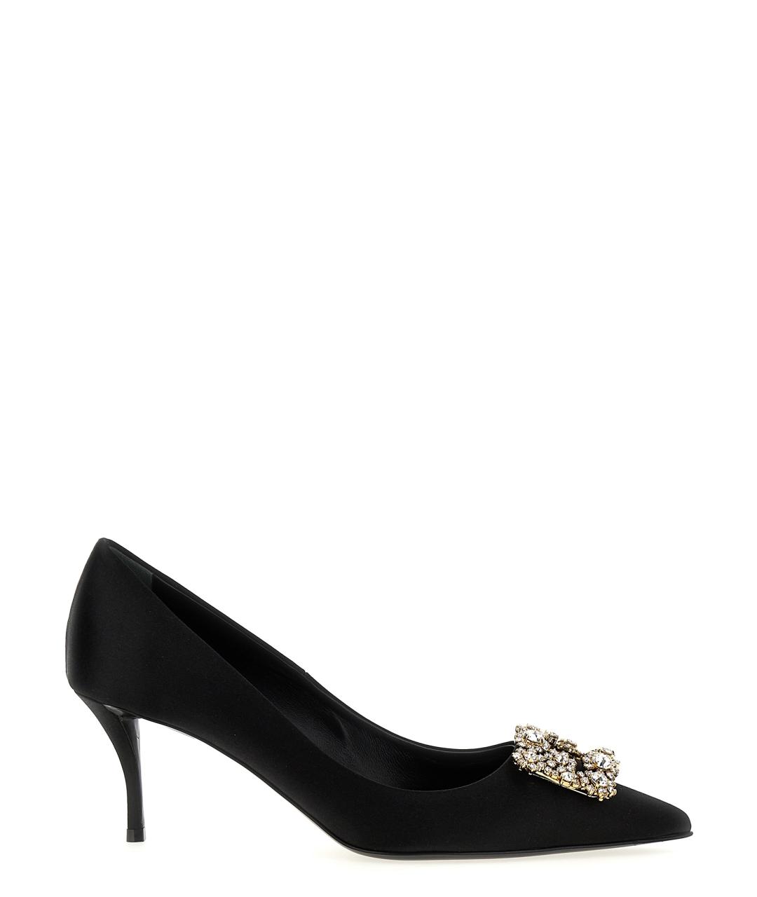ROGER VIVIER Черные текстильные туфли, фото 1