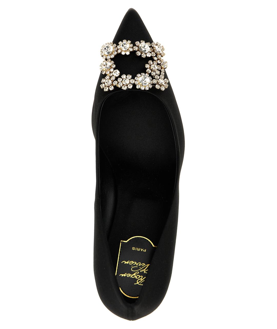 ROGER VIVIER Черные текстильные туфли, фото 4