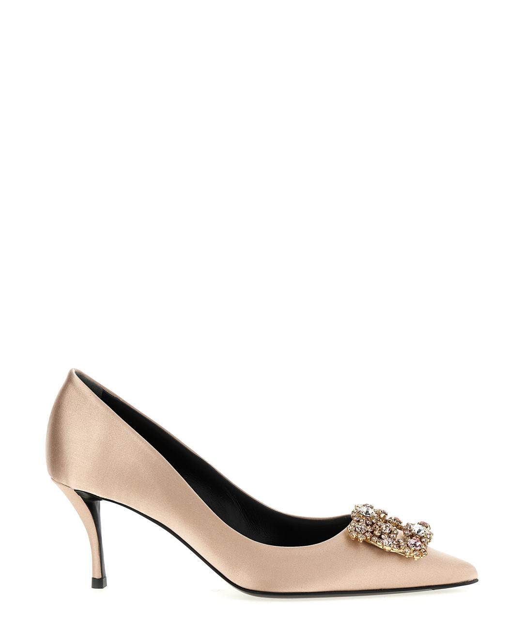 ROGER VIVIER Розовые текстильные туфли, фото 1