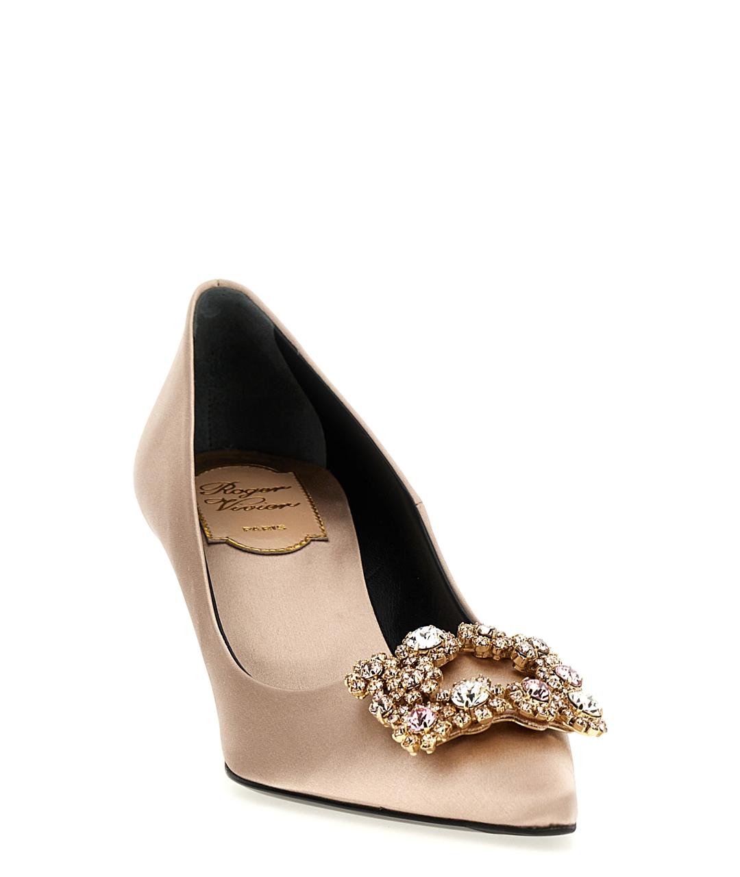 ROGER VIVIER Розовые текстильные туфли, фото 2