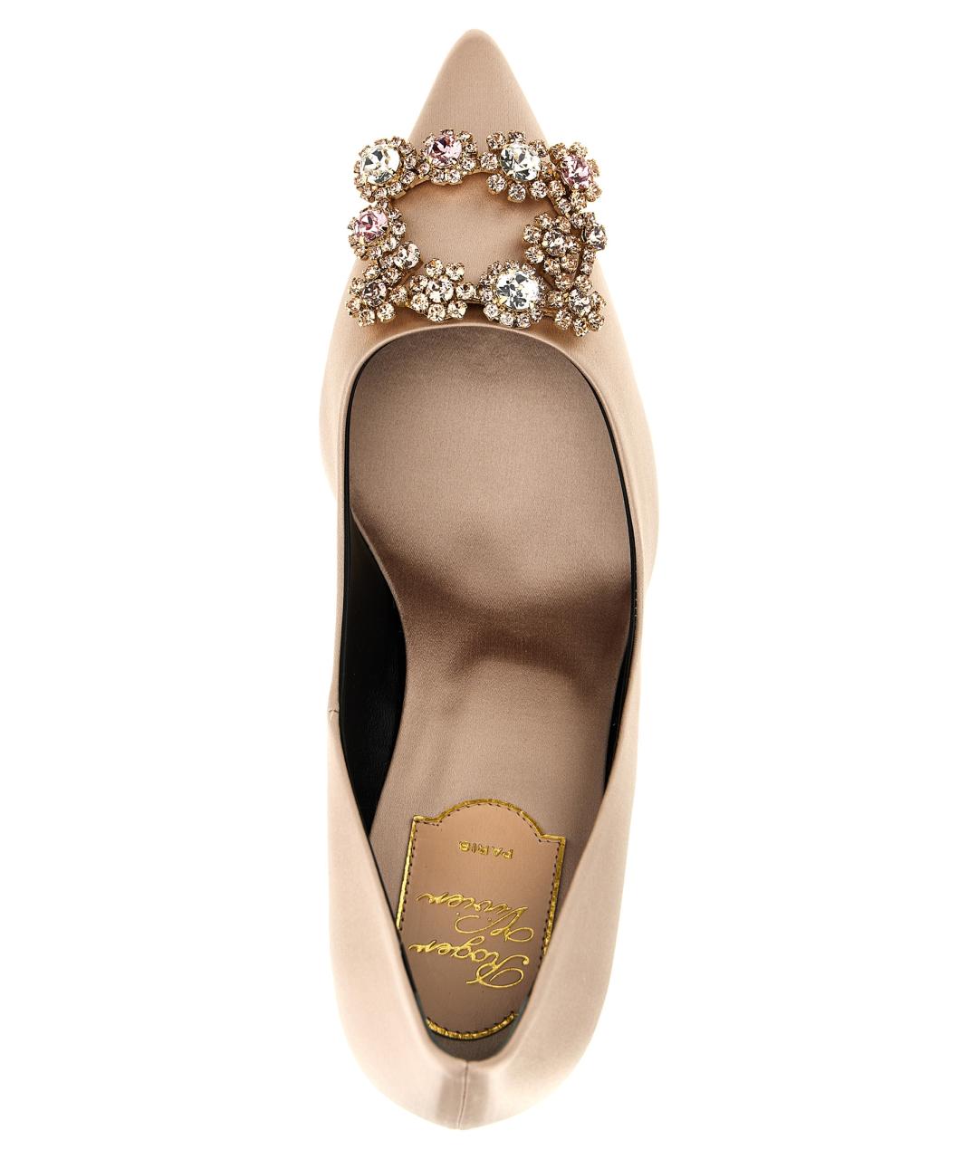 ROGER VIVIER Розовые текстильные туфли, фото 4