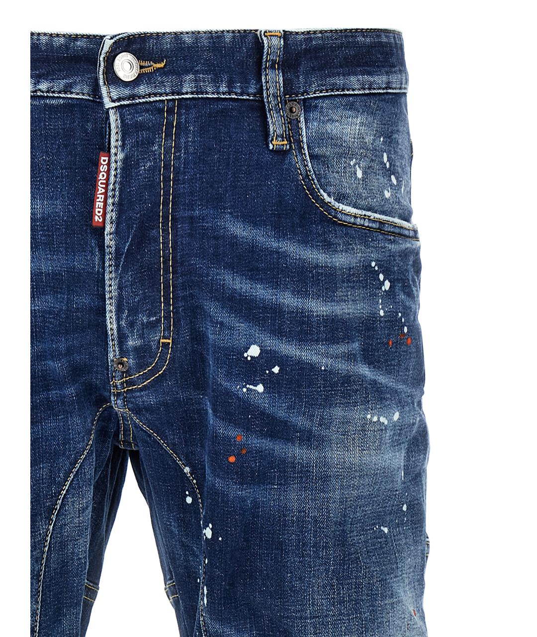 DSQUARED2 Синие хлопковые джинсы скинни, фото 3