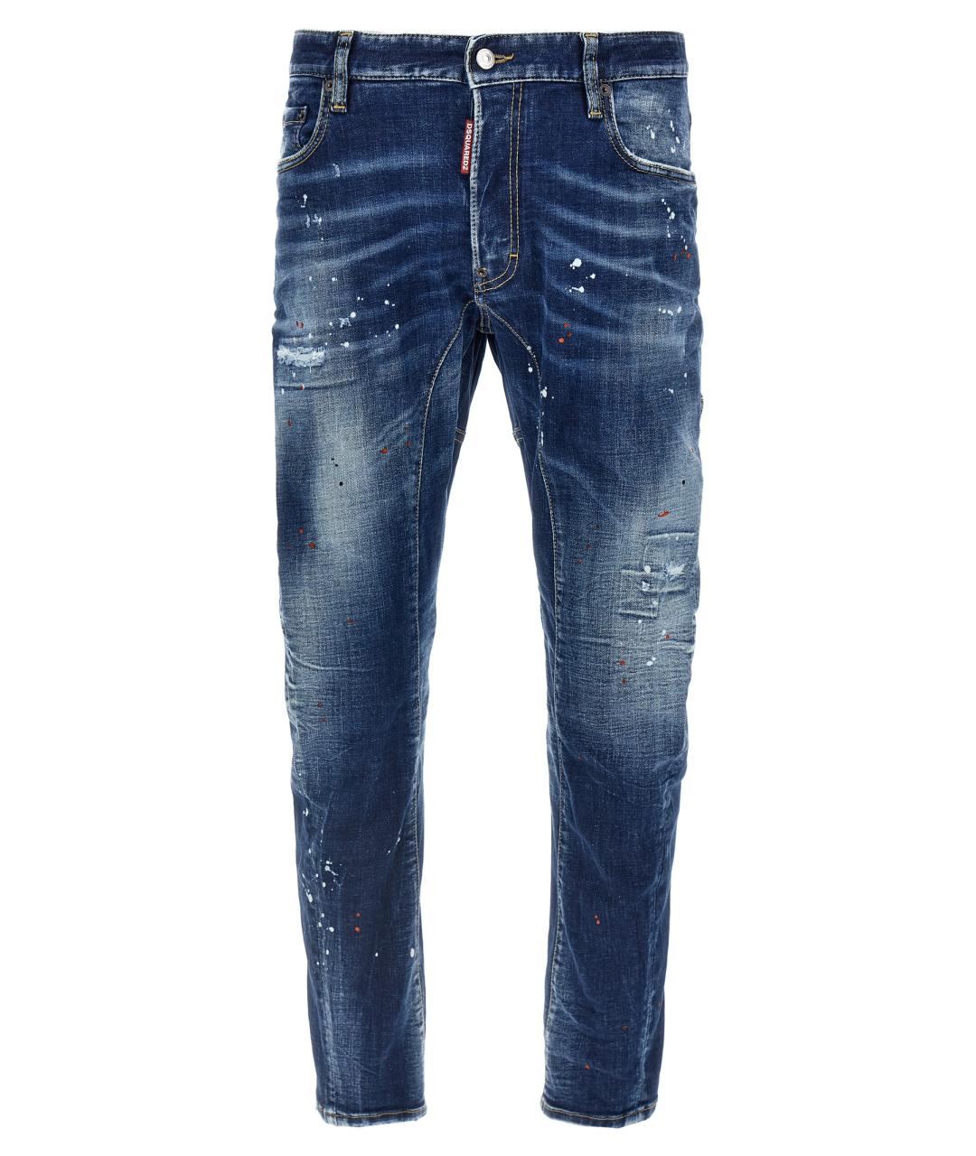 DSQUARED2 Синие хлопковые джинсы скинни, фото 1