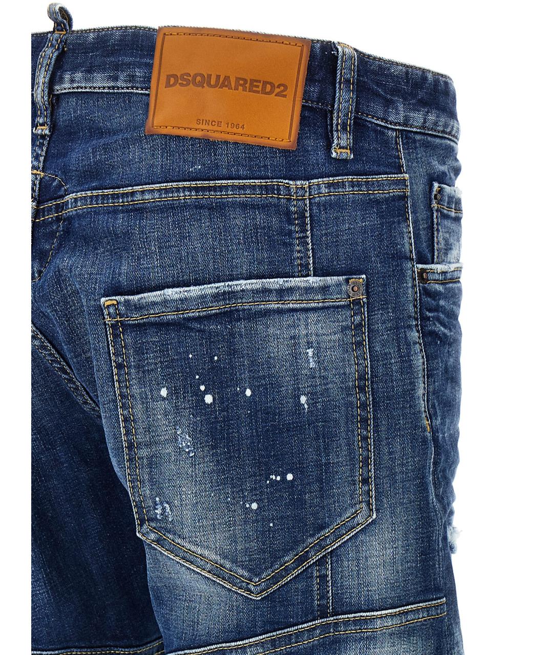 DSQUARED2 Синие хлопковые джинсы скинни, фото 4