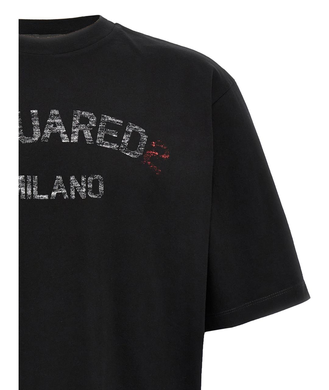 DSQUARED2 Черная хлопковая футболка, фото 3