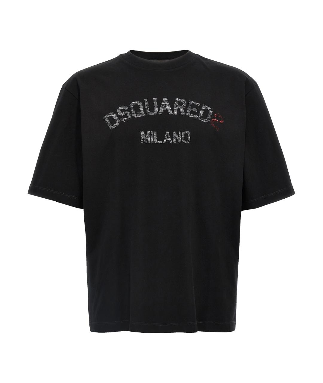 DSQUARED2 Черная хлопковая футболка, фото 1