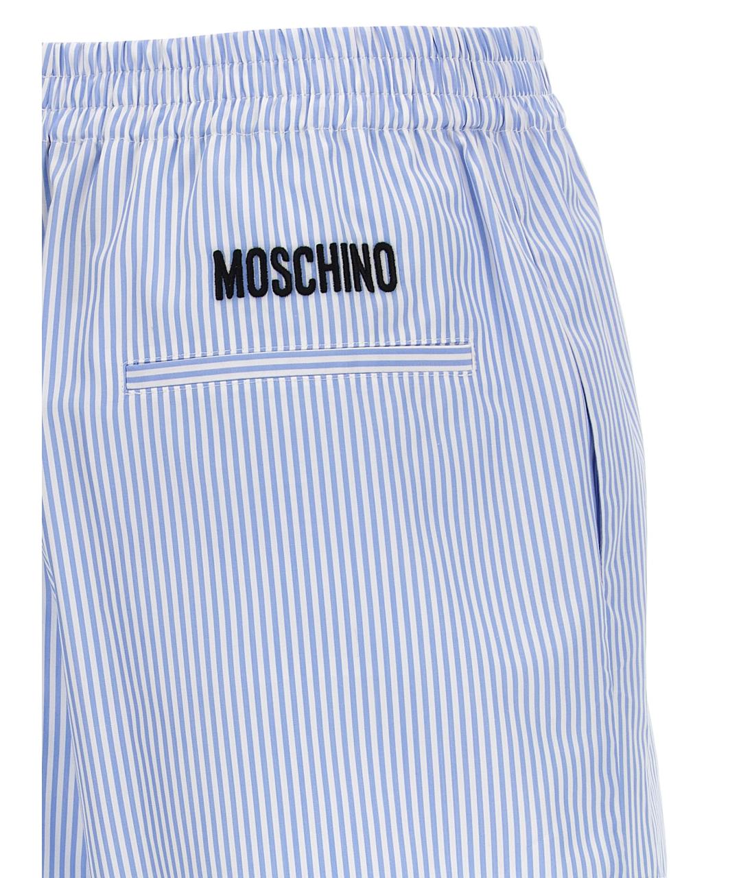 MOSCHINO Голубые хлопковые шорты, фото 4