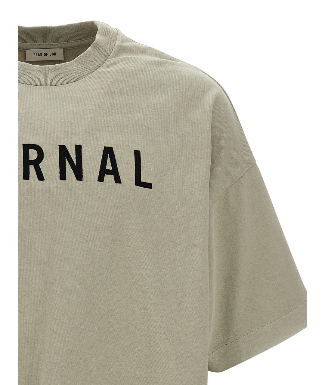 FEAR OF GOD Серая хлопковая футболка, фото 3