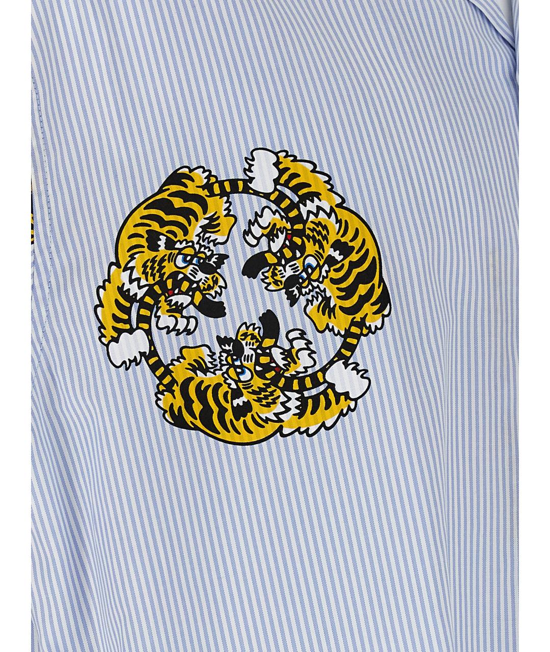 KENZO Голубая хлопковая кэжуал рубашка, фото 4