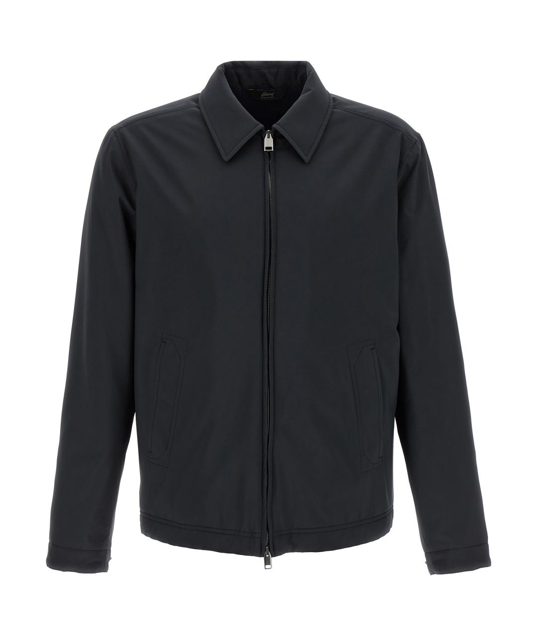 BRIONI Темно-синяя полиэстеровая куртка, фото 1