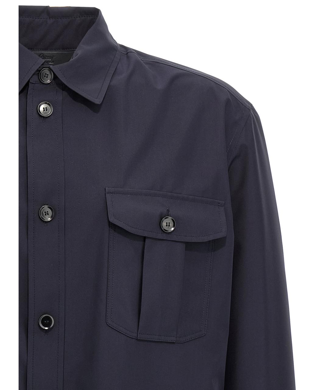 BRIONI Темно-синяя шелковая куртка, фото 3