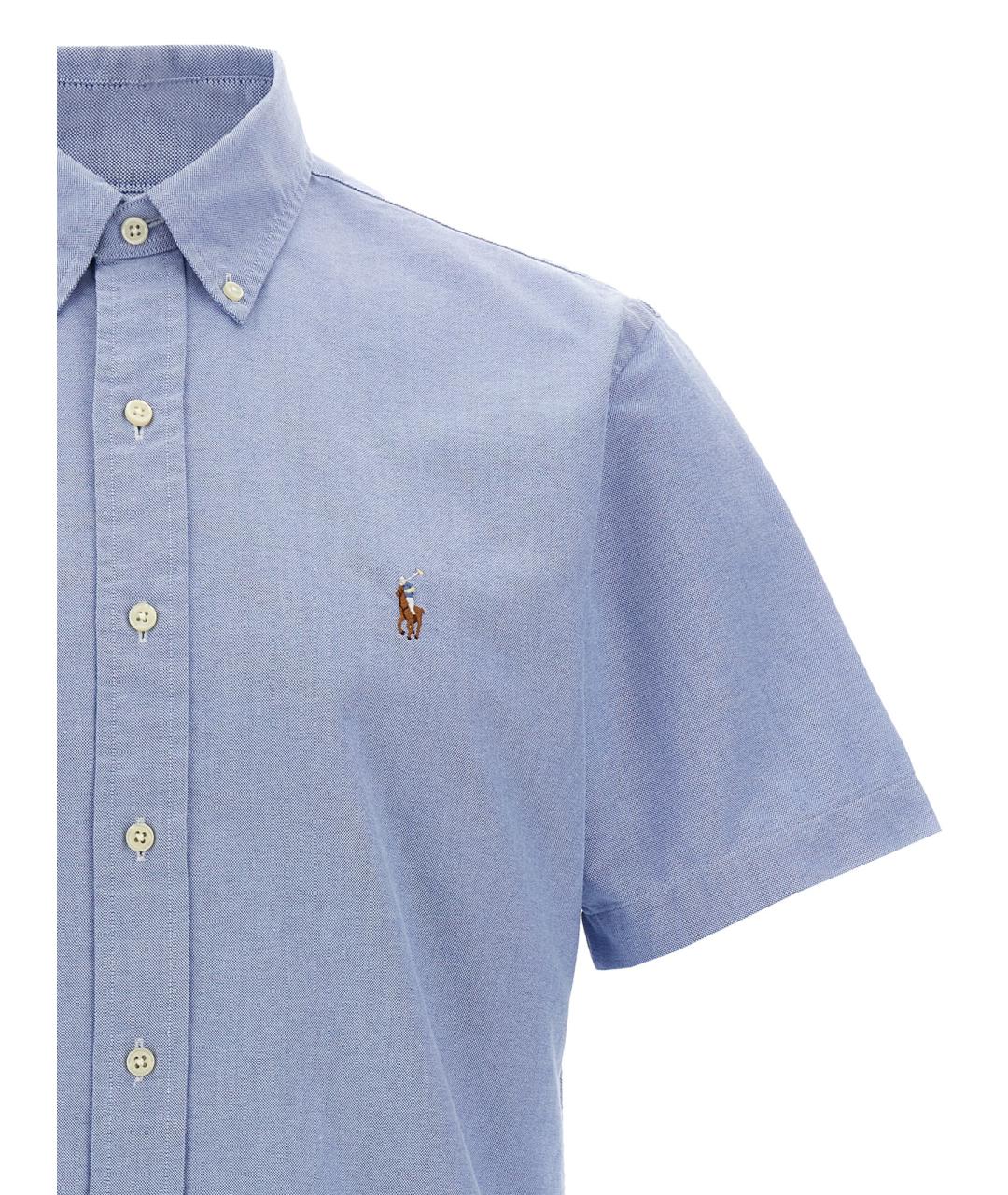 POLO RALPH LAUREN Голубая хлопковая кэжуал рубашка, фото 3