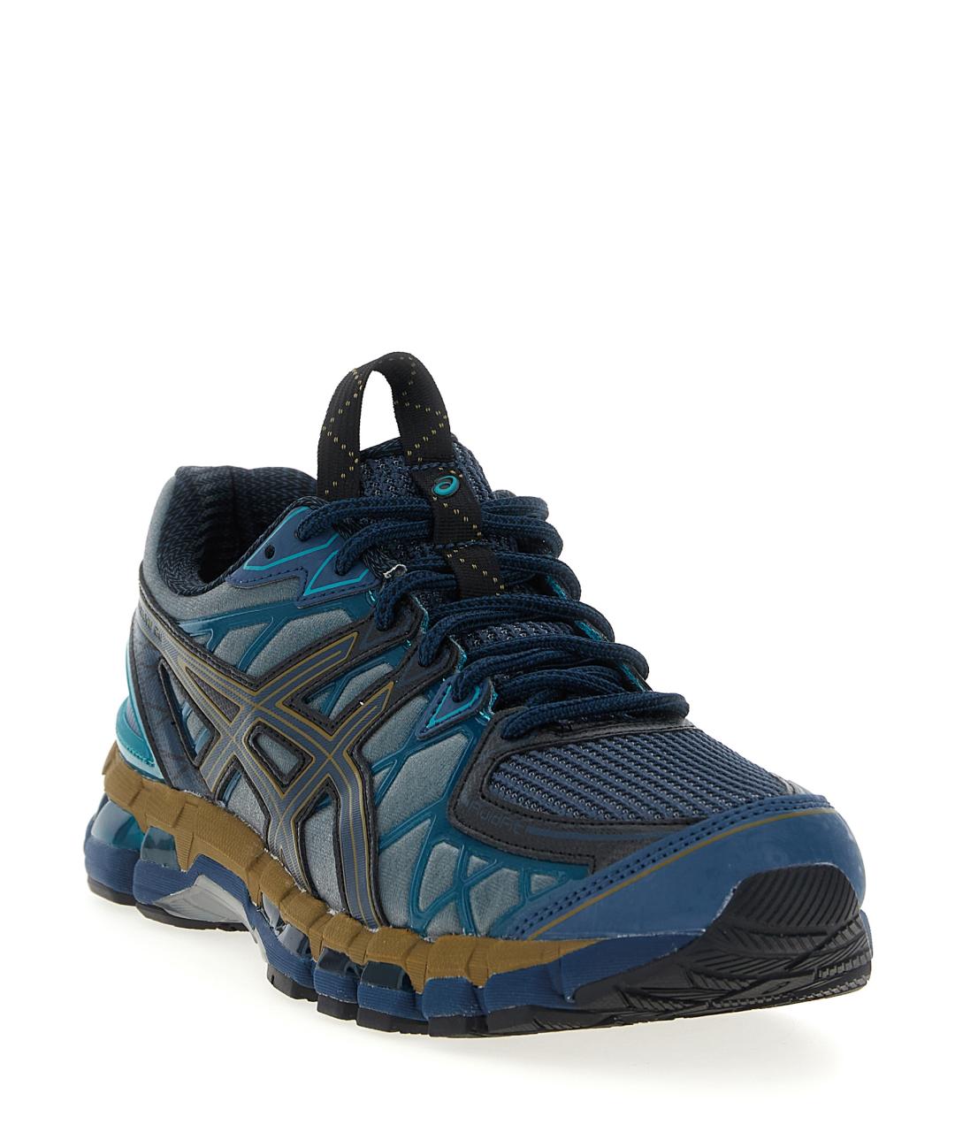 ASICS Синие синтетические низкие кроссовки / кеды, фото 2