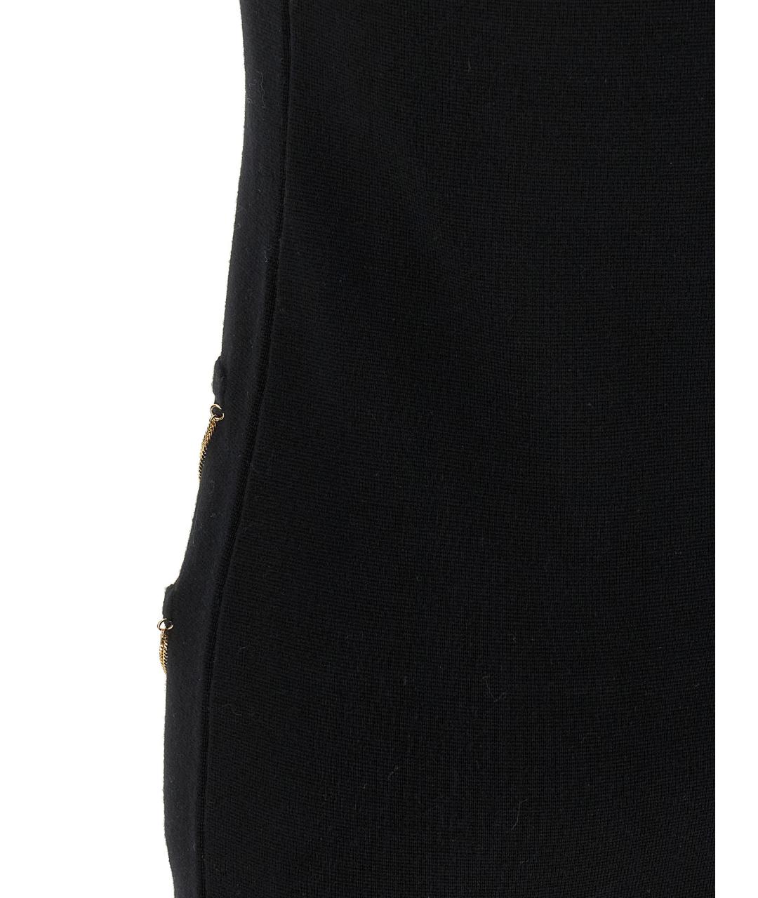 MOSCHINO Черное шерстяное повседневное платье, фото 4