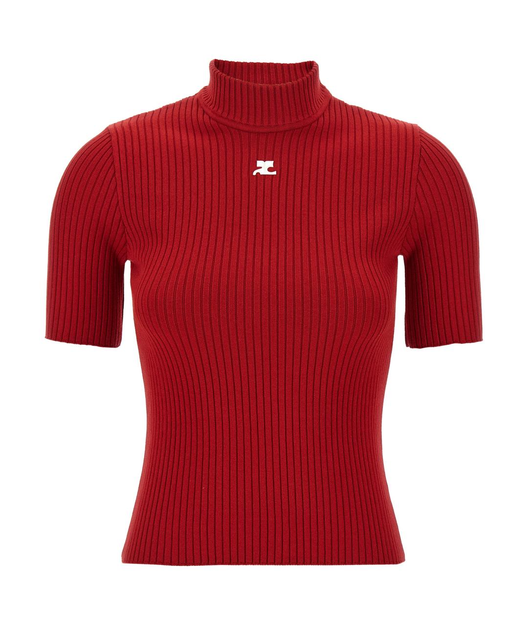 COURREGES Красный вискозный джемпер / свитер, фото 1