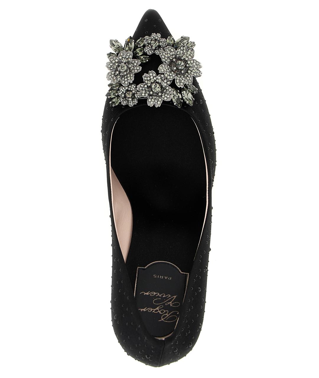 ROGER VIVIER Черные текстильные туфли, фото 4