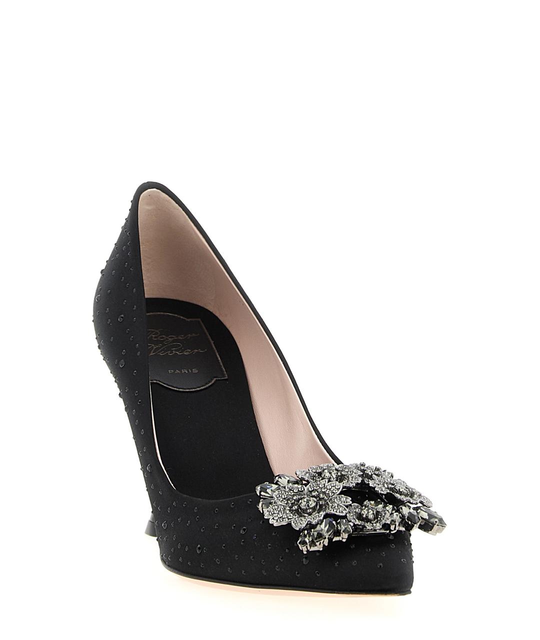 ROGER VIVIER Черные текстильные туфли, фото 2