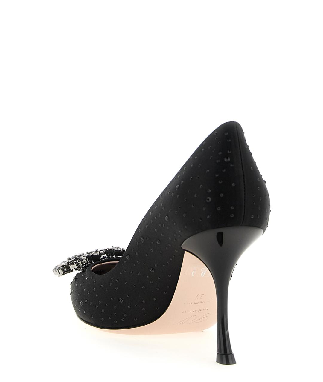 ROGER VIVIER Черные текстильные туфли, фото 3