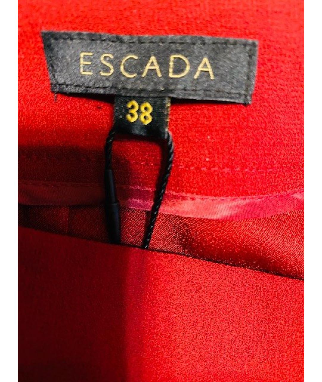 ESCADA Бордовые вискозные прямые брюки, фото 3