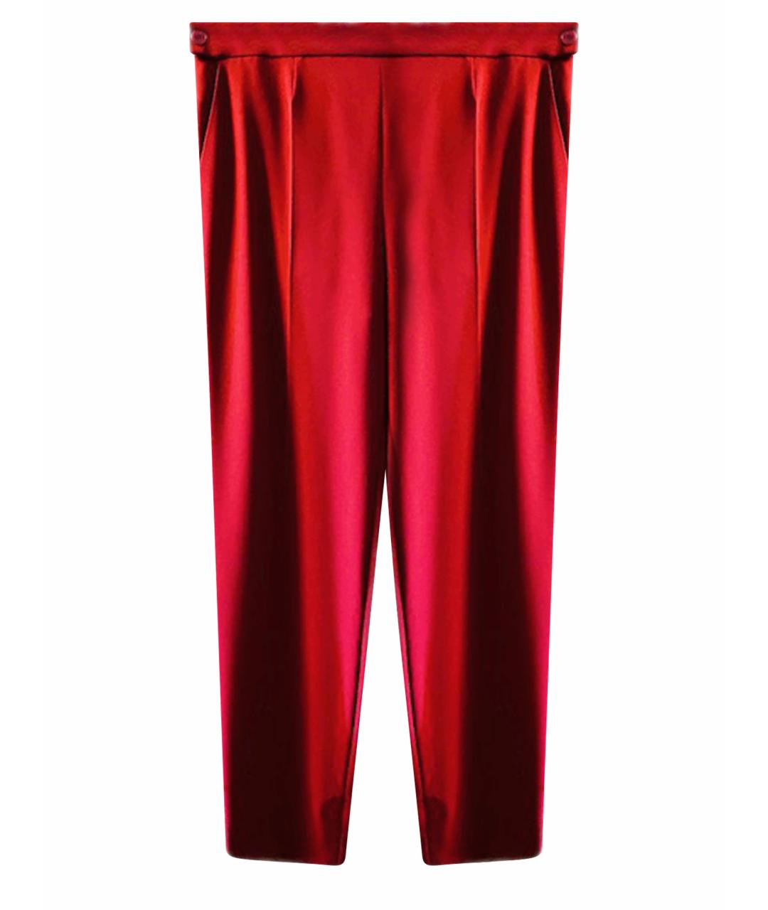 ESCADA Бордовые вискозные прямые брюки, фото 1