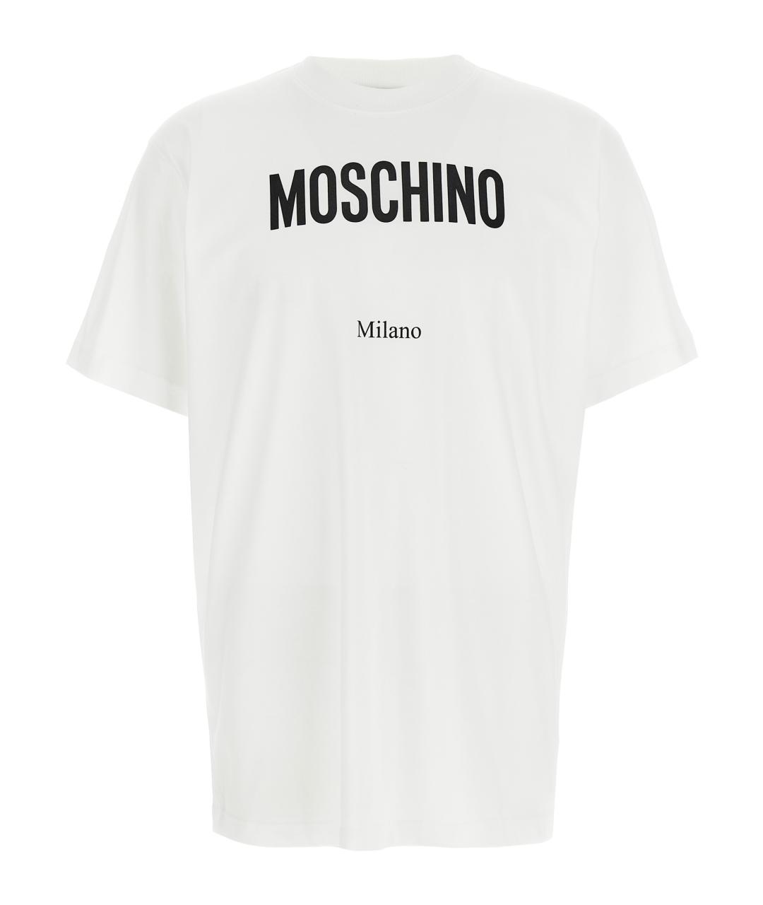 MOSCHINO Мульти хлопковая футболка, фото 1