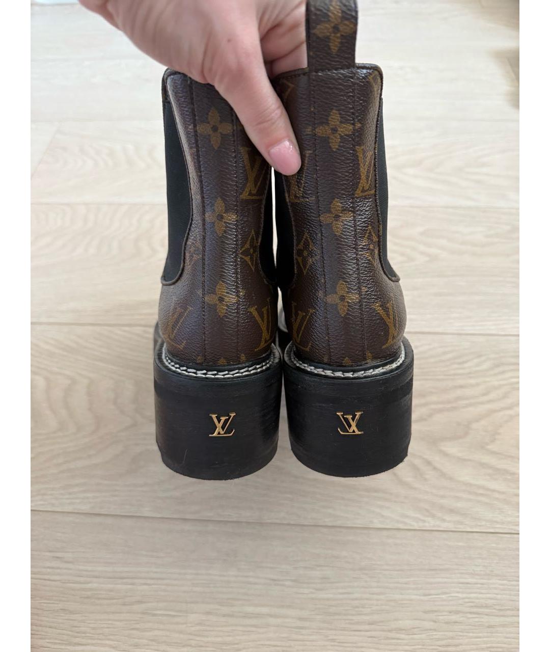 LOUIS VUITTON Коричневые полусапоги, фото 4