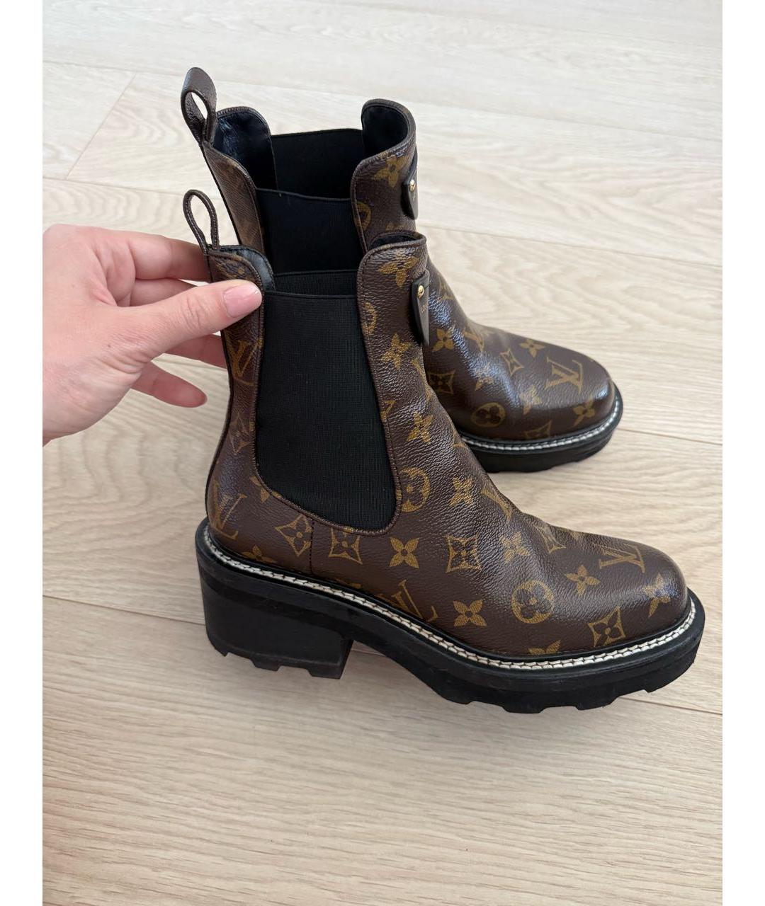 LOUIS VUITTON Коричневые полусапоги, фото 6