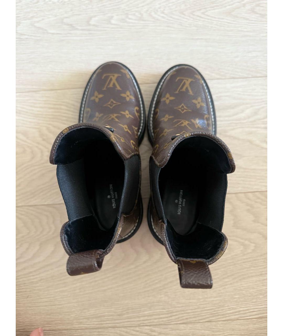 LOUIS VUITTON Коричневые полусапоги, фото 3