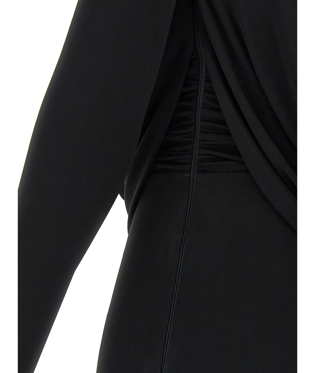 ELISABETTA FRANCHI Черное вискозное вечернее платье, фото 4