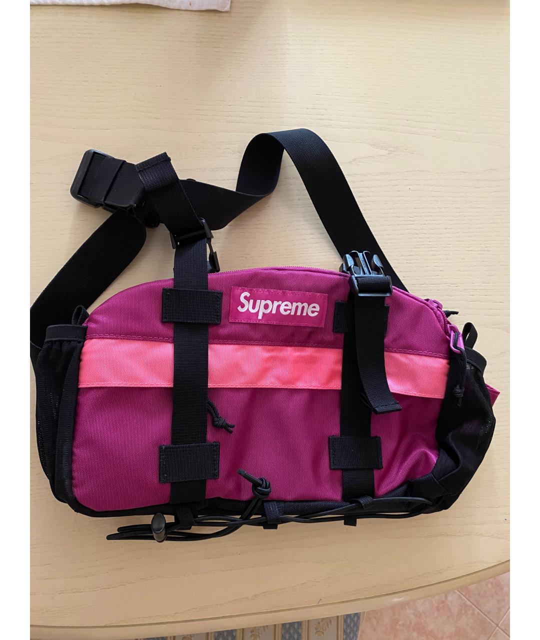 SUPREME Розовая поясная сумка, фото 4