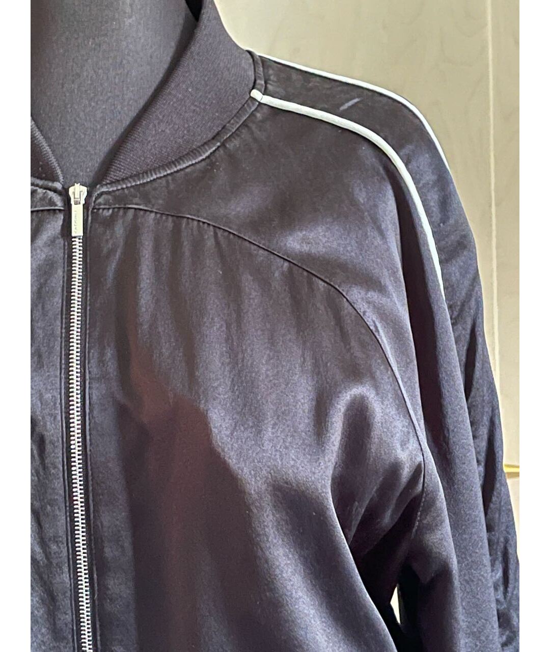 BALENCIAGA Черная шелковая куртка, фото 7