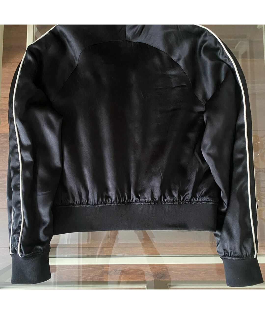 BALENCIAGA Черная шелковая куртка, фото 2