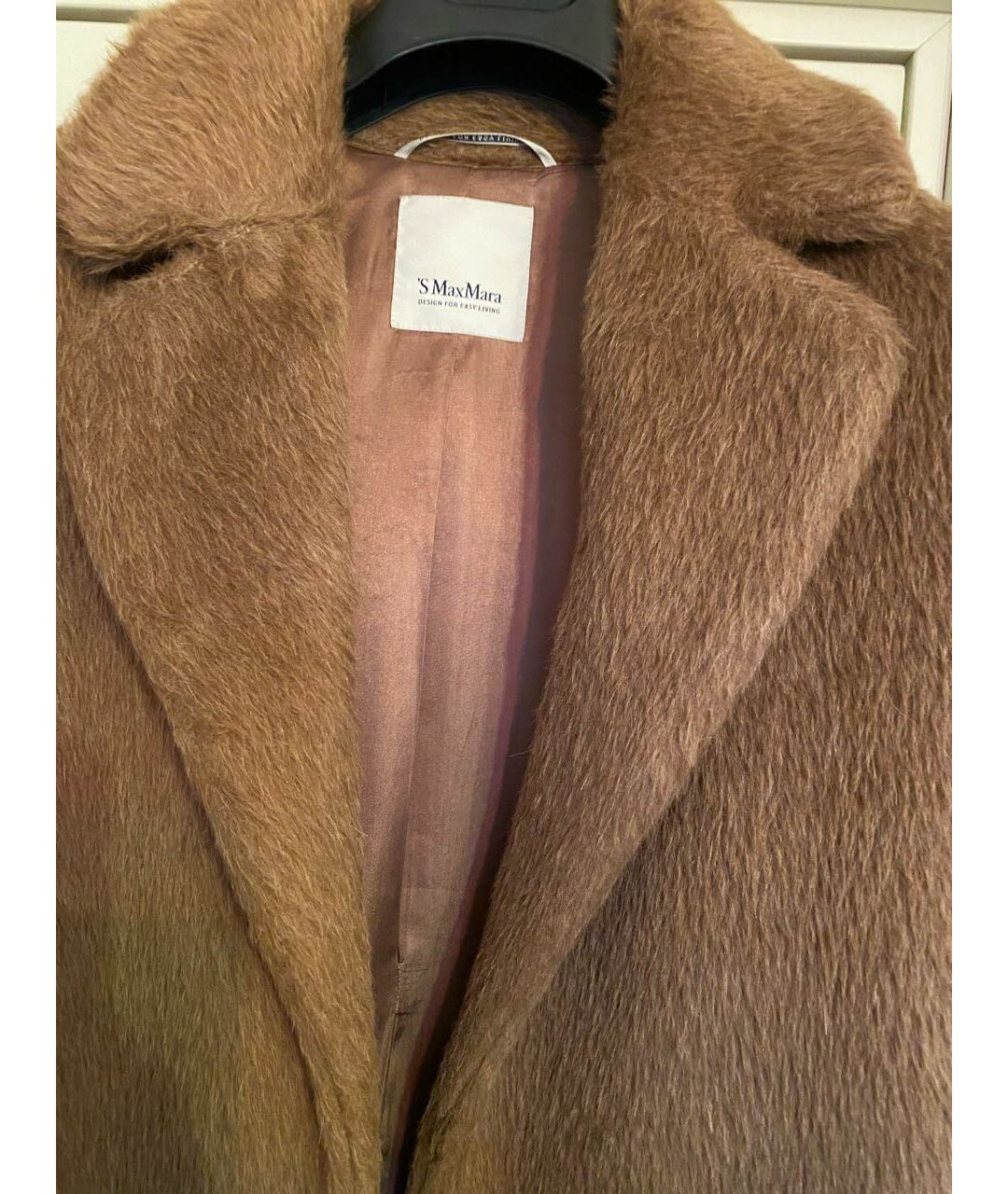 'S MAX MARA Коричневое шерстяное пальто, фото 4