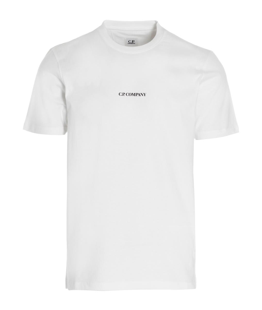 CP COMPANY Белая хлопковая футболка, фото 1