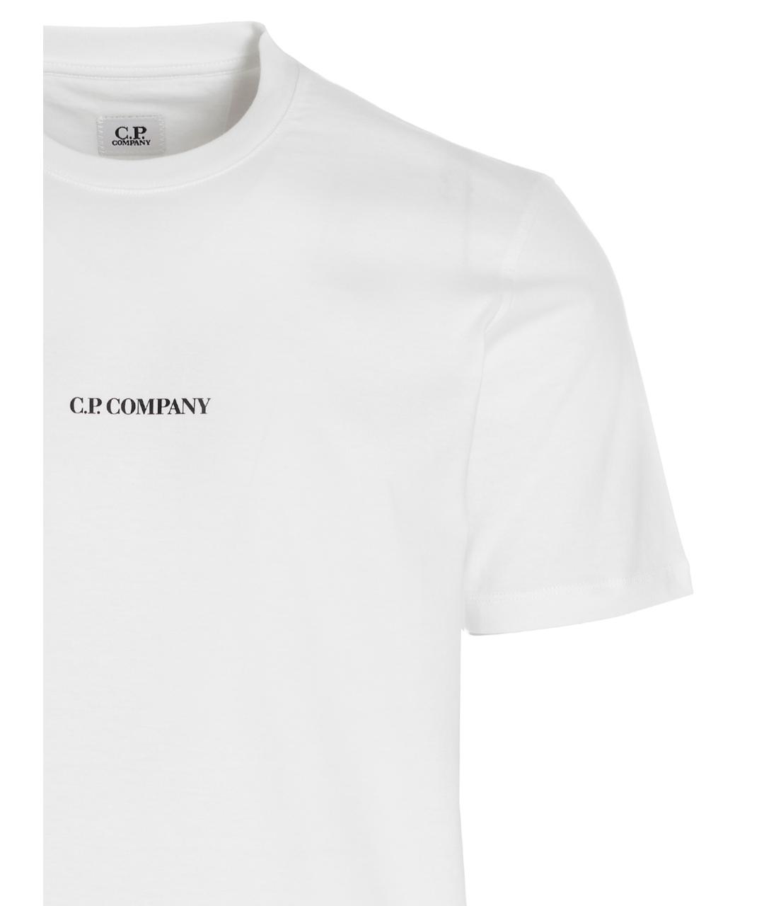 CP COMPANY Белая хлопковая футболка, фото 3
