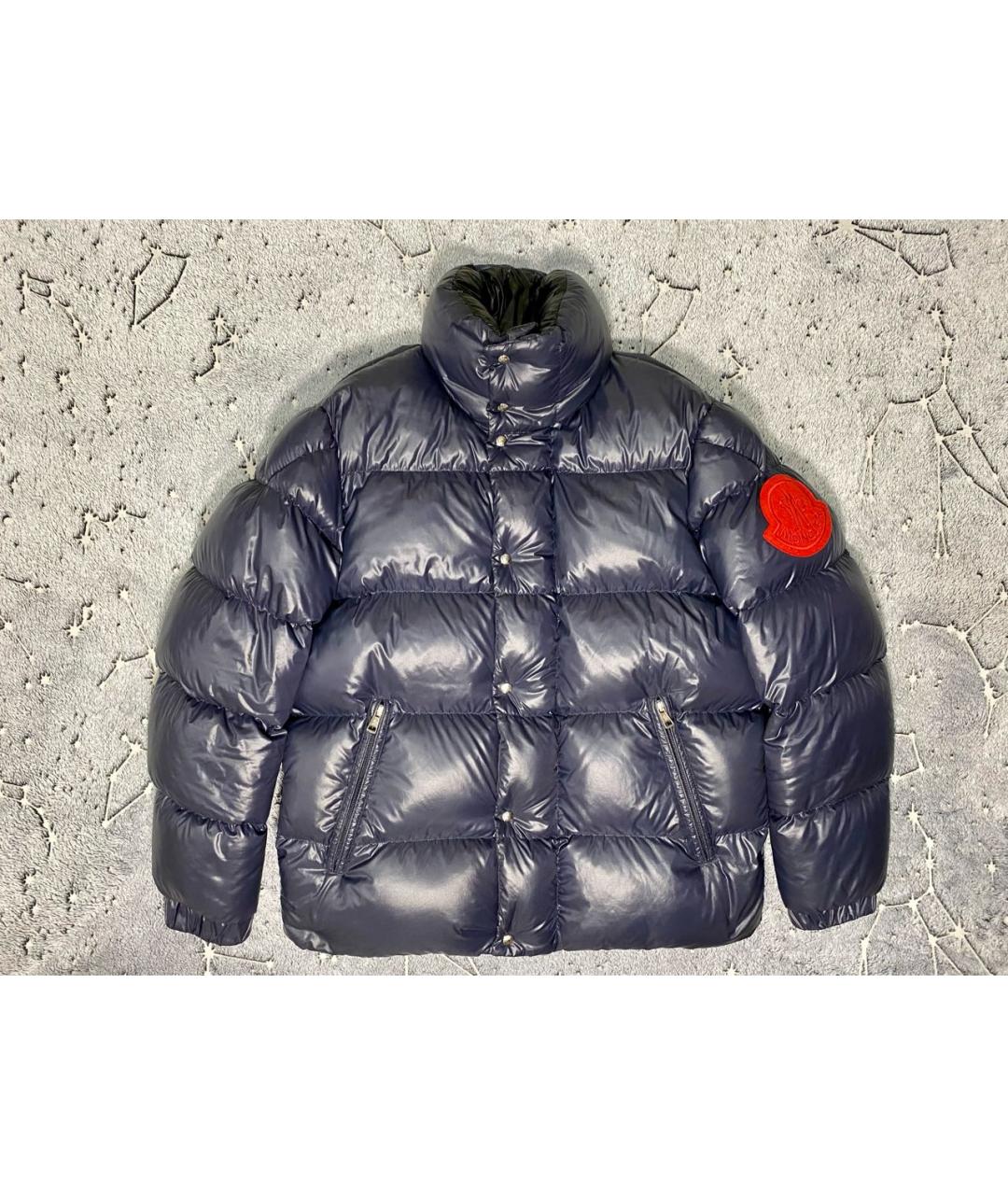 MONCLER Темно-синий пуховик, фото 7
