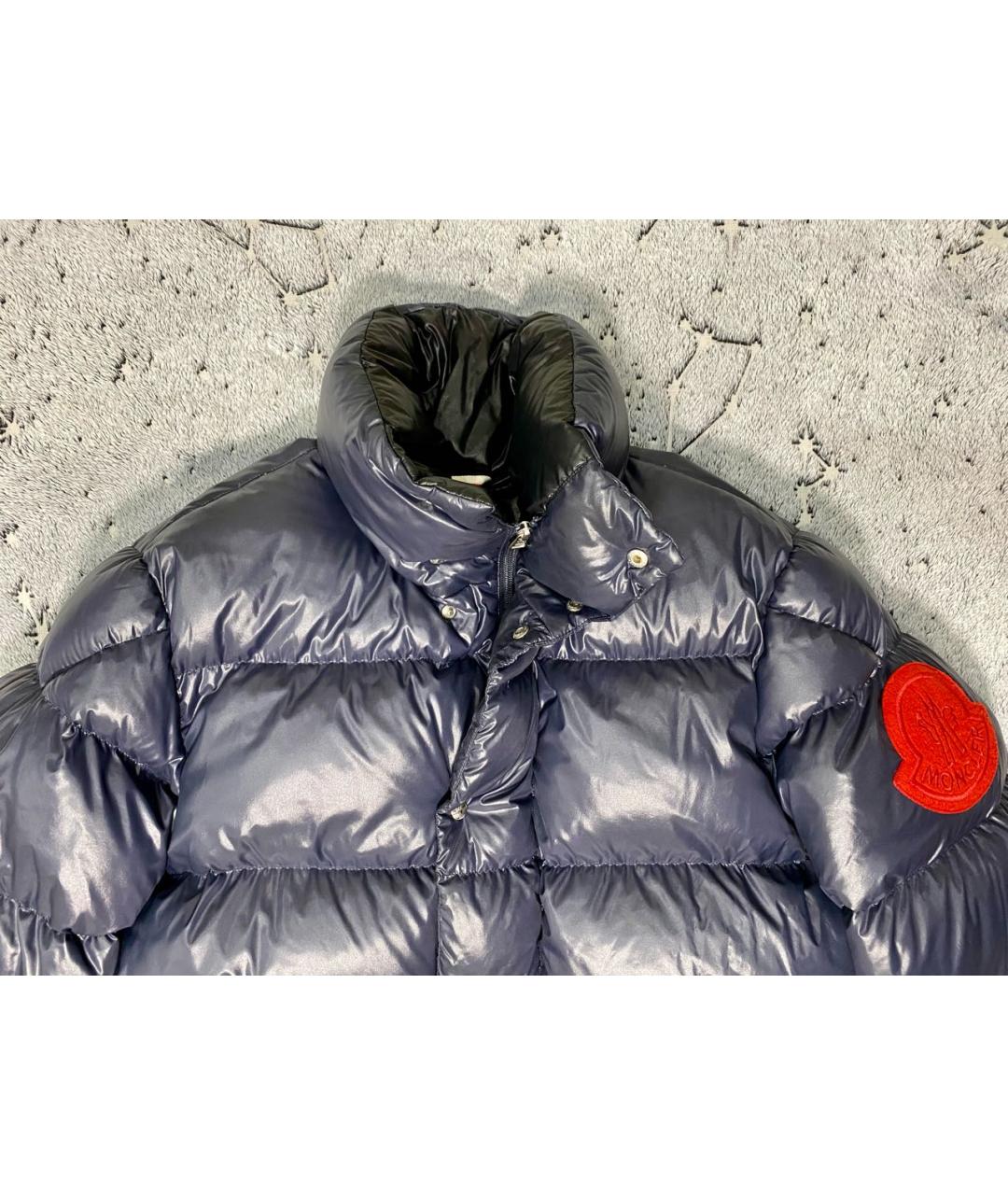 MONCLER Темно-синий пуховик, фото 3
