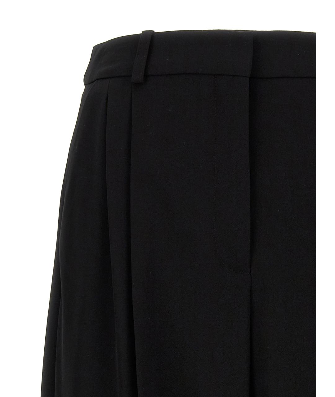 STELLA MCCARTNEY Черные шерстяные прямые брюки, фото 3