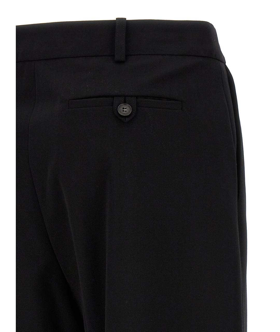 STELLA MCCARTNEY Черные шерстяные прямые брюки, фото 4