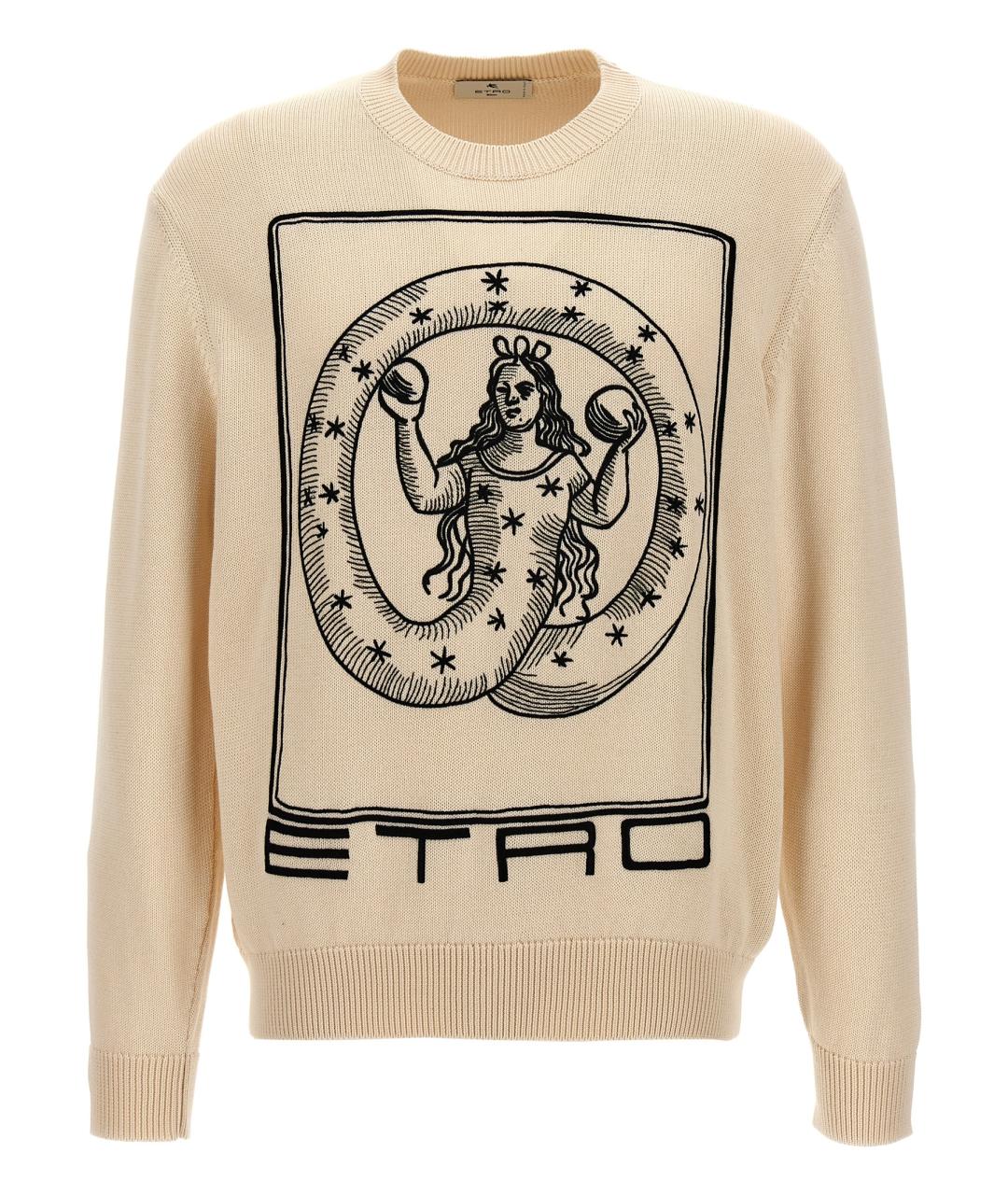 ETRO Бежевый хлопковый джемпер / свитер, фото 1