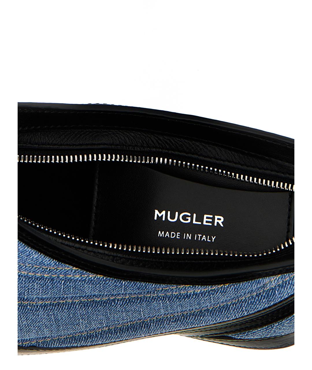 MUGLER Голубая сумка через плечо, фото 4