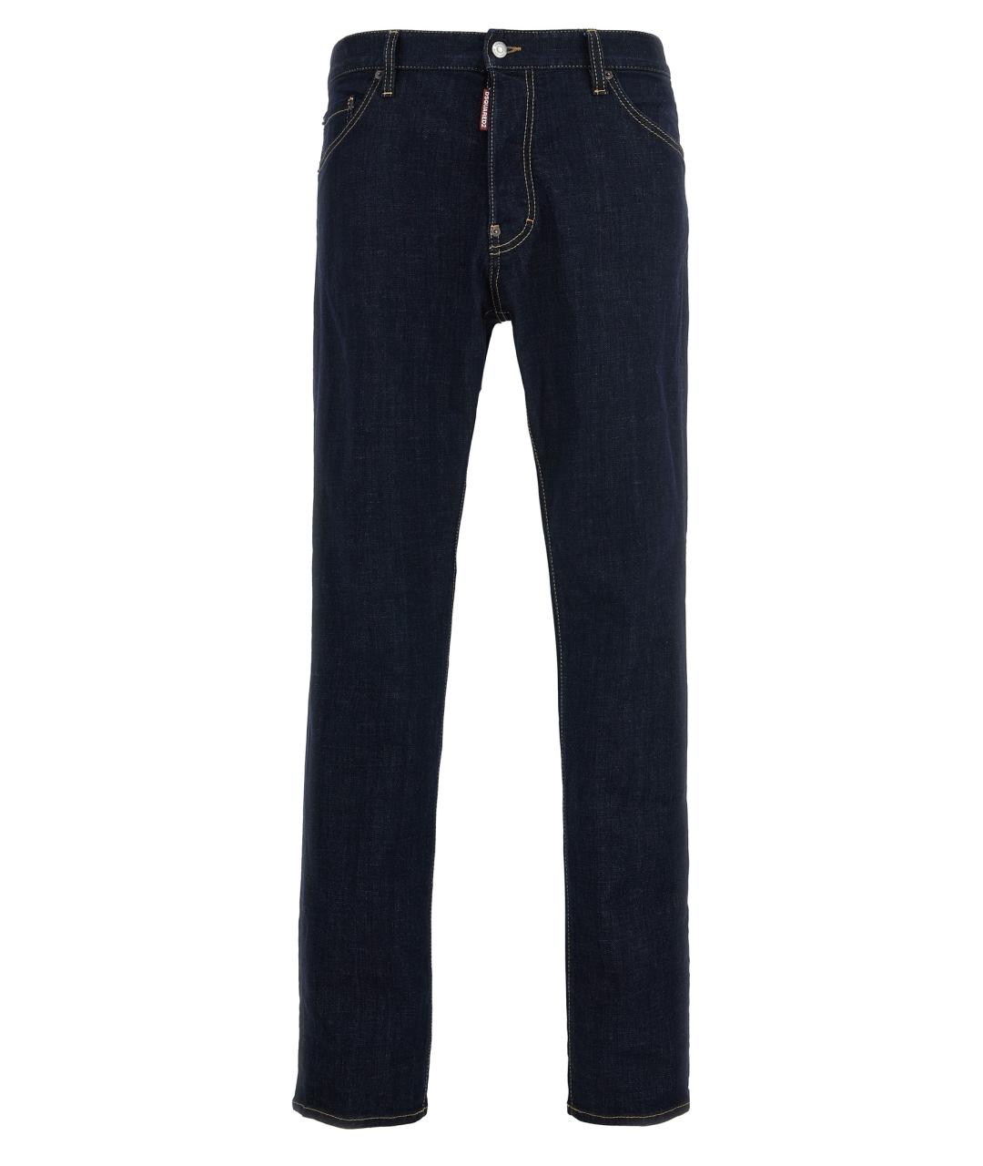 DSQUARED2 Синие хлопковые прямые джинсы, фото 1